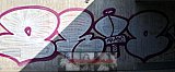 Graffitis und Wandbilder
